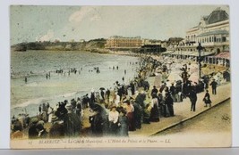 BIARRITZ Beach Bathers Hotels Boardwalk c1907 Postcard K13 - $26.95