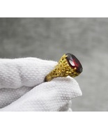 Antique ring with red stone. 1910-1920, size 16.5mm - £64.09 GBP