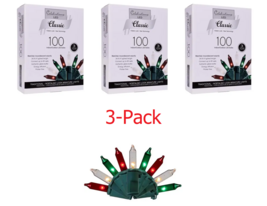 Christmas String Lights LED T5 100ct 24.75&#39; ft R/G/W, Celebrations RT510... - $44.54