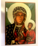 Our Lady of Czestochowa Wood Rosary Box with Rosary, New from Colombia - £23.34 GBP