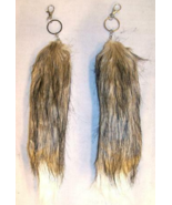 FOX TAIL KEY CHAIN LIGHT BROWN  WITH WHITE TIP foxes wild animal fur tai... - $90.24 MXN