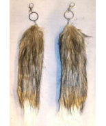 FOX TAIL KEY CHAIN LIGHT BROWN  WITH WHITE TIP foxes wild animal fur tai... - £3.70 GBP