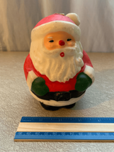 Santa Figure Christmas Wax Candle-Vintage Holiday Decor 4”x4.5” Festive ... - $7.92