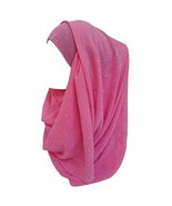 Shimmer Gold Glitters Chiffon Hijab Scarf (Light Pink) - £12.43 GBP