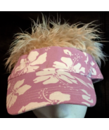 Flair Hair hat baseball style adjustable back light purple, with fake hair - £6.49 GBP