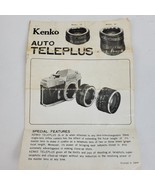 Vintage Kenko Auto Teleplus Manual Specifications Guide Ephemera - $10.70 CAD