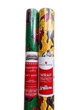 2 rolls SpiderMan Spider Verse Birthday Christmas Gift Wrapping Paper 85... - £23.67 GBP