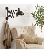 Accordion Wall Sconce Light in distressed black metal - extendable - $169.99