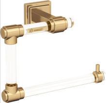 Amerock Glacio Towel Ring Clear Champagne Brushed Bronze 7.5&quot; Wall Mount - £38.95 GBP