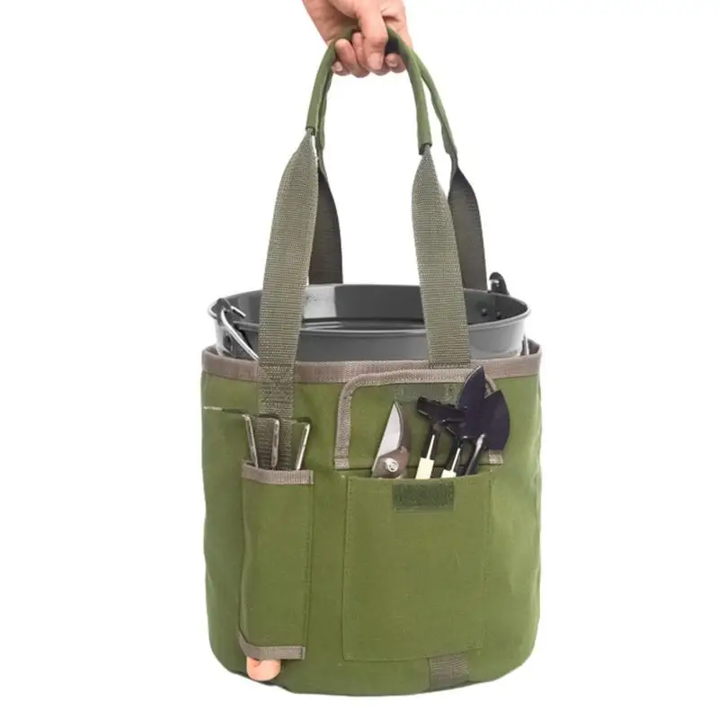 Strong Holding Ability Garden Tool Bag Gardening Organizer Tote For 5 Gallon Buc - £56.12 GBP