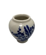 Price Blue White Small Hand Painted Ceramic Vase Made In Japan - £6.17 GBP