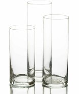 Eastland Glass Cylinder Vases 3 Pack. 7.5&quot; | 9&quot; | 10.5&quot; Heights. Perfect... - $39.77 CAD