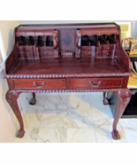 Solid Mahogany Reproduction Chippendale Escritoire Secretary Desk Talon ... - $1,995.33 CAD