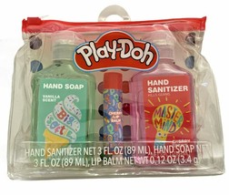 Play-Doh Hand Soap Lip Balm w/ Carry Case Gift Set Kit 4 Pieces - £9.29 GBP