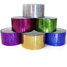 6 Holographic Heavy-Duty Assorted Colored Duct Tapes, Sparkle Glitter Ta... - $25.99