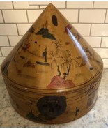 Antique Chinese Lacquer Leather Hat Box - £507.42 GBP