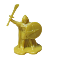 Dark Tower 1981 Board Game Figure Pawn Tan Colored Warrior Shield Sword ... - $16.78