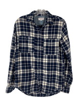 Wallace and Barnes Mens Heavyweight Flannel Shirt Size XS Dark Blue Plaid - £14.21 GBP