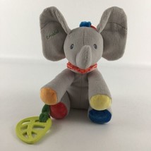 Baby Gund Floppy Elephant Activity Toy 8&quot; Plush Stuffed Rattle Crinkle T... - £15.51 GBP