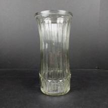 Vintage MCM Hoosier Clear Glass Ribbed Pattern Vase #4088-C Art Deco 8.5&quot; Tall - £7.00 GBP