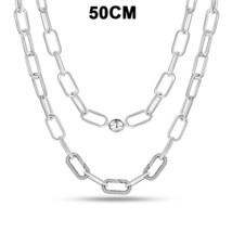 Me Series Necklace Authentic 100% 925 Silver Fit Brand Me Series Charms DIY Wome - £21.83 GBP