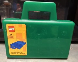 LEGO Sorting Box to Go Travel Case Organizing Dividers Green 4087 - £10.57 GBP