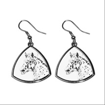 Noriker, collection of earrings with images of purebred horses, unique g... - £8.78 GBP