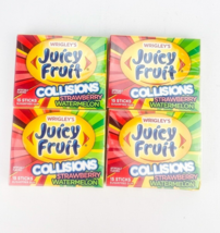 Wrigleys Juicy Fruit Collisions Strawberry Watermelon Lot of4 COLLECTIBL... - $26.07