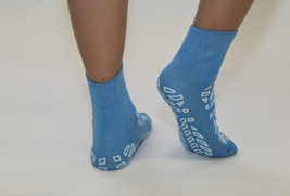 Katt Medical Double Tread Footwear Non Slip SOCKS/SIZE Medium /COLOR BLUE/4 Pair - £7.86 GBP