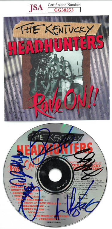 Primary image for The Kentucky Headhunters signed Rave On!! Album CD with Cover 5 sigs- JSA Hologr