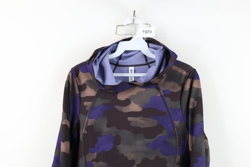 Athleta Womens Size XS Camouflage The Pinnacle Crop Cropped Hoodie Yoga Gym Item image 2