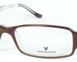 LYLE &amp; SCOTT Dänisch Design ALFORD 1 LS04 Brown / Klar Brille Rahmen 53-... - $82.66