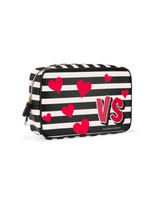 Nwt Victoria's Secret Cosmetic Bag MAKE-UP Travel Bag Valentine's Day HEARTS0667 - $34.99