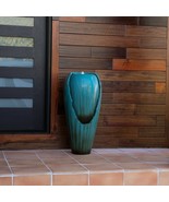 Water Fountain Turquoise Outdoor Indoor LED Light Garden Patio Foyer New - $4,646.98 MXN