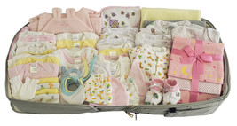 Bambini Mixed Sizes Girl Girls 62 pc Baby Clothing Starter Set with Diaper Bag 1 - £244.12 GBP