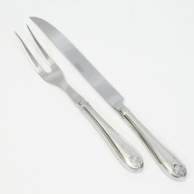 Reed and Barton Ribbon Crest Carving Set  Knife and Fork Stainless - $547.82 MXN