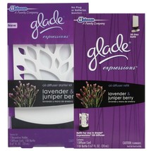 Glade Expressions Oil Diffuser Starter Kit &amp; REFILL Lavender and Juniper... - $29.95