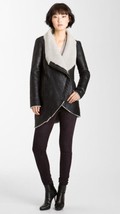Helmut Lang $2195 Weathered Shearling Leather Jacket Coat S - £399.66 GBP