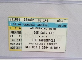 Joe Satriani - Original 2004 Concert Tour Ticket Stub - £7.85 GBP