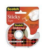 Scotch Transparent Sticky Tape On Dispenser (18mmx25m) - £23.65 GBP