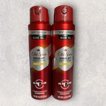2 x Old Spice Sweat Defense FAST BREAK 48 Hour Dry Spray Size XL 4.3 Oz Each - £23.22 GBP