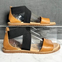 Sorel Ella Tan Leather Black Elastic Strap Sandal - Women&#39;s 8.5 - $722.54 MXN