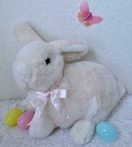 Vintage Wondertreats Plush Easter Bunny Pale Blush Peach 13&quot; Large Rabbit - £22.92 GBP