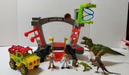 Imaginext Jurassic Park World Research Lab Jeep Figures Dinosaurs Fisher Price  - £56.12 GBP