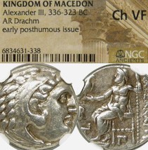 ALEXANDER the Great King of Macedon. NGC Certified Choice VF Herakles, Zeus Coin - £375.89 GBP
