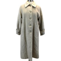 Vtg Forecaster Of Boston Size 13/14 Long Wool Overcoat Oatmeal Beige Made In USA - £26.92 GBP
