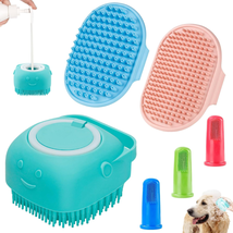 3PCS Dog Bath Brush | Dog Shampoo Brush | Dog Scrubber for Bath | Dog Bath Brush - £10.79 GBP