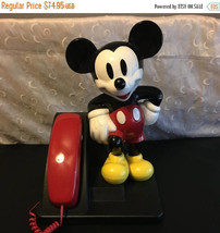 ON SALE 1990&#39;s AT&amp;T 210 Mickey Mouse push button phone in like new condi... - $63.71