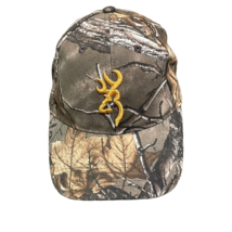 Browning Camouflage Strapback Cap Hat Dad Hat OSFA Embroidered Logo - £11.77 GBP