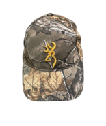 Browning Camouflage Strapback Cap Hat Dad Hat OSFA Embroidered Logo - $15.00